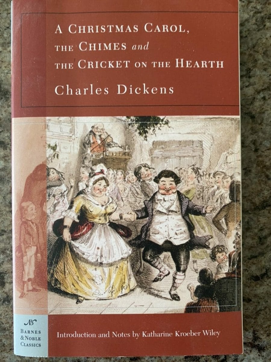 Book cover for A Christmas Carol, The Chimes, and The Cricket on the Hearth